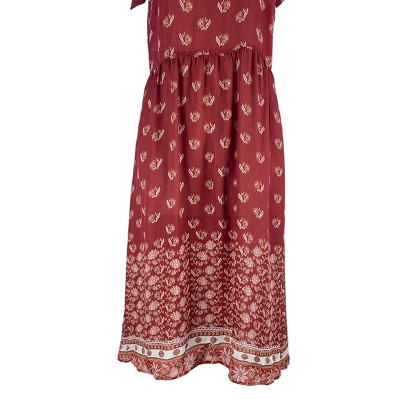 Tucker NYC Silk Shoulder Tie Camisole Sun Dress Clay Orange Size S - Picture 5 of 10